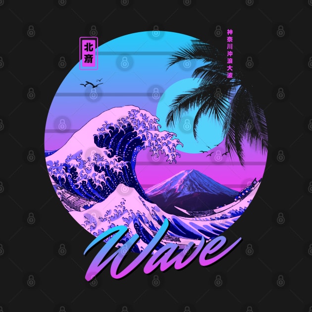 Hokusai vaporwave by mrcatguys