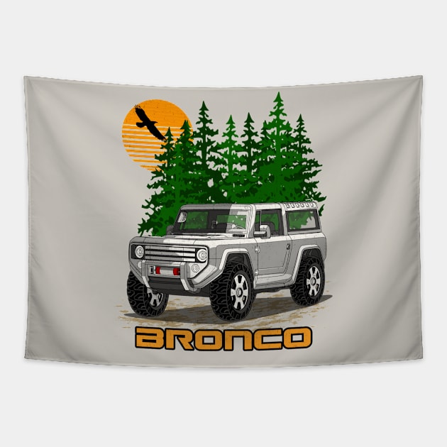 Bronco 4x4 SUV Tapestry by Guyvit