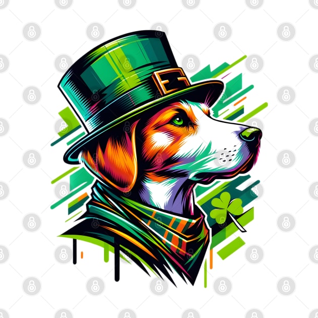 Harrier Dog Embraces Saint Patrick's Day Festivities by ArtRUs