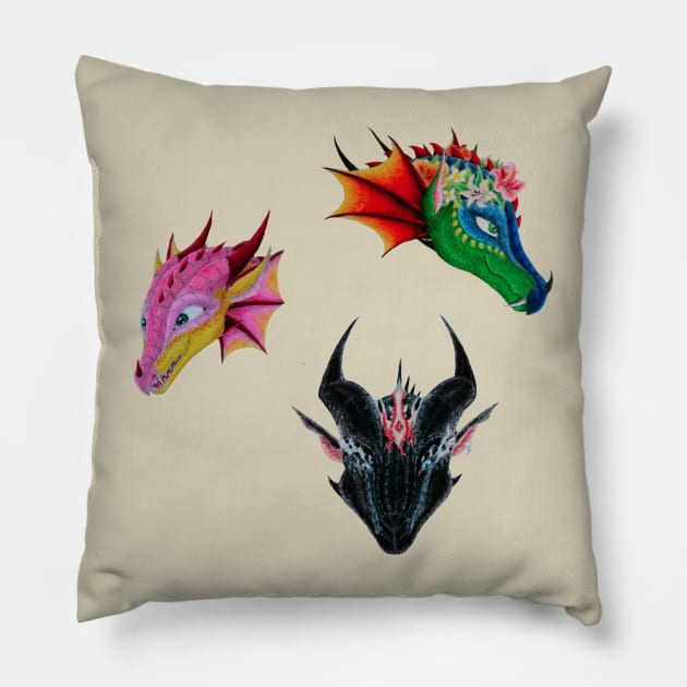 Wings of Fire Sticker Pack Pillow by Lycoris ArtSpark