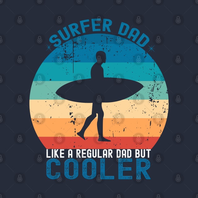 Surfer dad, like a regular but cooler; surfer; dad; father; cooler; surf; surfing; gift for dad; gift for father; gift for surfer; fathers day; gift; funny; beach; waves; surfboard; ocean; dad's birthday; surfing dad; dads who surf; cool by Be my good time