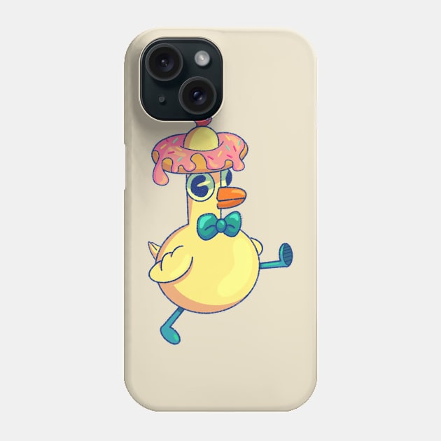 Chicken with a donut hat Phone Case by DreamPassion