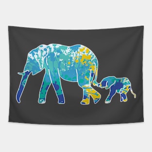 Cool Elephant Colorful Tribal T-shirt Tapestry