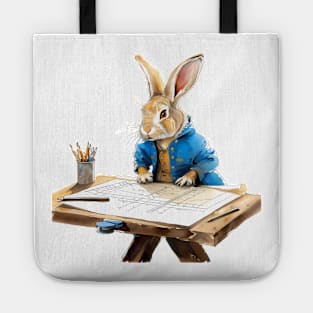 Architect Peter rabbit at drafting table Tote