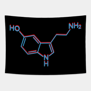 Serotonin Structure 3d Tapestry