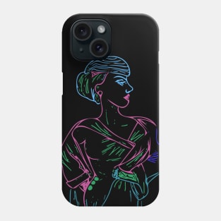 Colorful Neon Female Art Phone Case