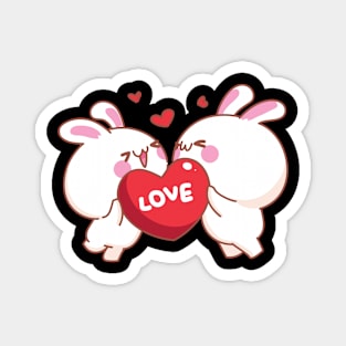 Bunnies In Love Magnet