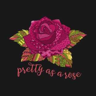 Pretty as a Rose - Purple T-Shirt