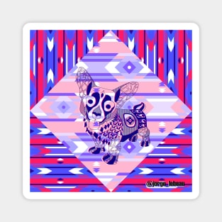 the one and only corgi dog in royal pattern Magnet