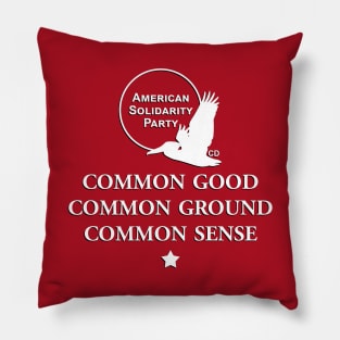 American Solidarity Party Logo with Slogan Pillow