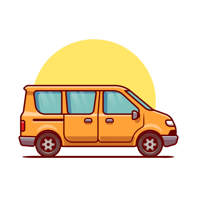 Van Car Cartoon Illustration by Catalyst Labs