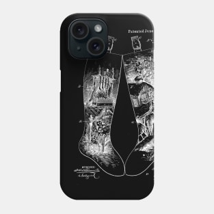 Christmas Stocking Vintage Patent Drawing Phone Case