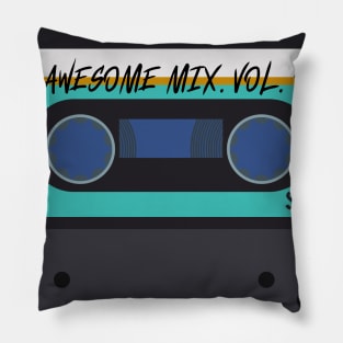 Awesome Mixtape Vol. 1 Retro Vintage Cassette Tape Pillow