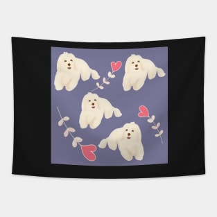 Maltipoo Love Pattern Tapestry