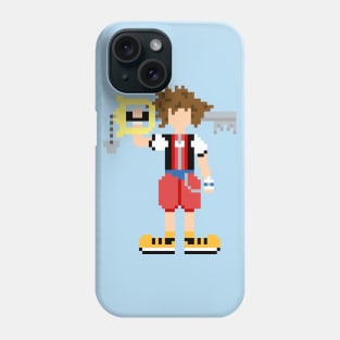 Sora Kingdom Hearts Pixel Art Character Phone Case