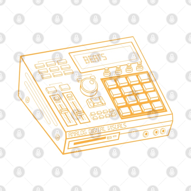 Beat Maker (Yellow Orange Lines) Analog / Music by Analog Digital Visuals