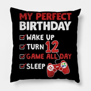 my perfect birthday 12 years Pillow