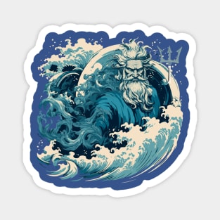 Poseidon Greek God of the Sea. Poseidon art Magnet