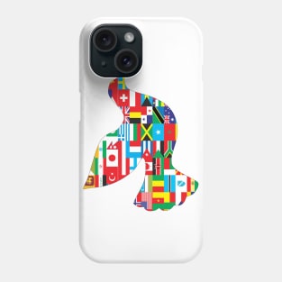Dove in multicoloured flag design Phone Case
