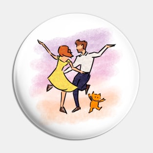 Purrfect Sunset Dance Pin