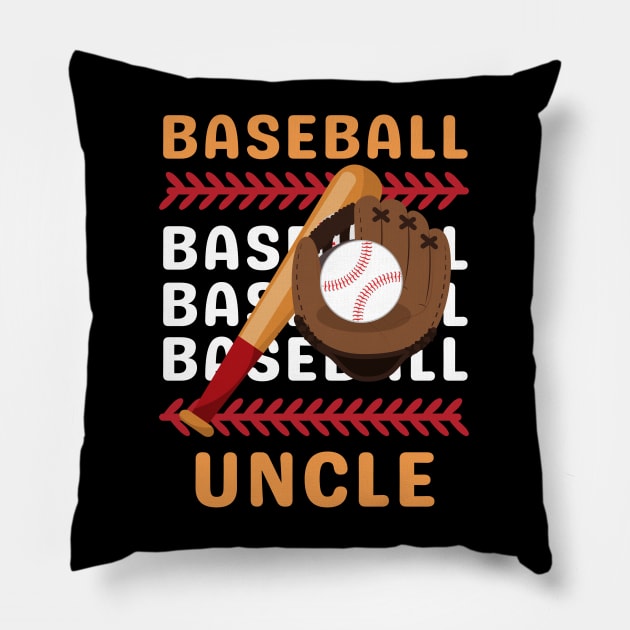 My Favorite Baseball Player Calls Me Uncle Gift for Baseball Uncle Pillow by BoogieCreates