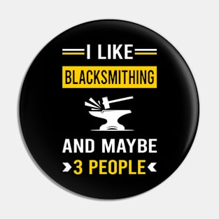 3 People Blacksmithing Blacksmith Pin