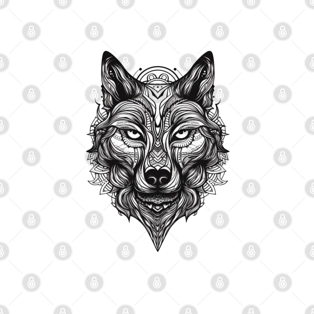 Tribal Wolf by Salogwyn