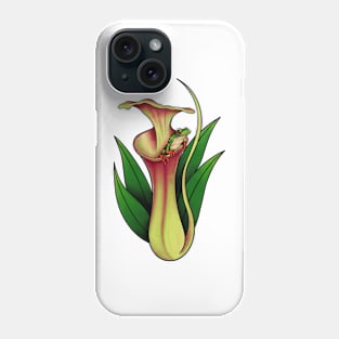 Cute Frog Inside Nepenthes Carnivorous plant Tropical Pitcher Plant Phone Case