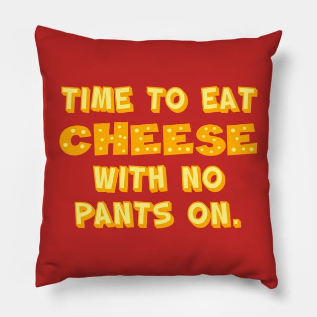 Eat Cheese Pillow by JasonLloyd