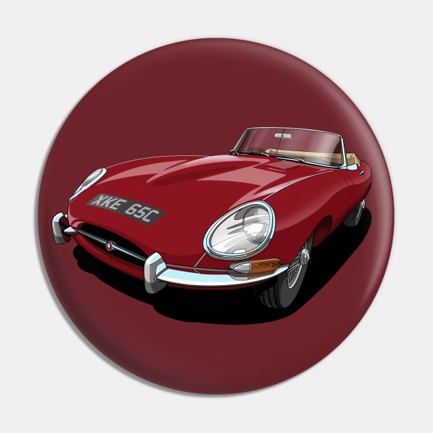 Jaguar e-type roadster Pin by candcretro