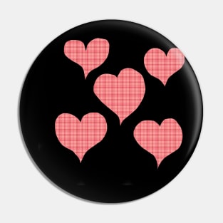 Katia Plaid Heart Pin