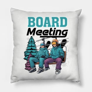 Board Meeting Snowboard Chair Lift Pillow