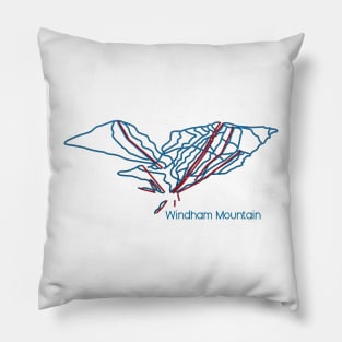 Windham Mountain Trail Map Pillow