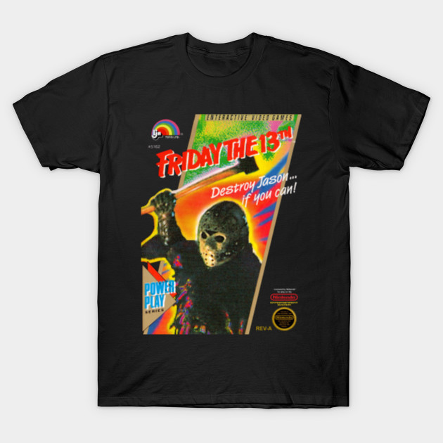 jason voorhees 8 bit video game box art cover friday the 13th nes jason voorhees flyers shirt