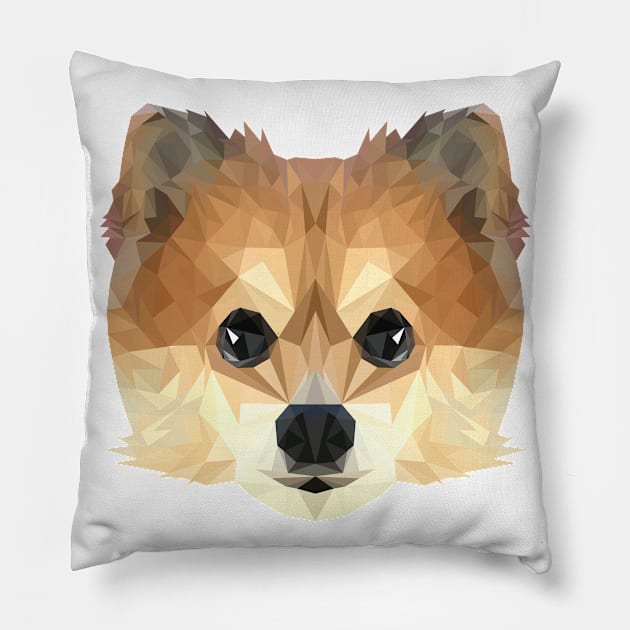 Poly Dog Pillow by VermilionBlond