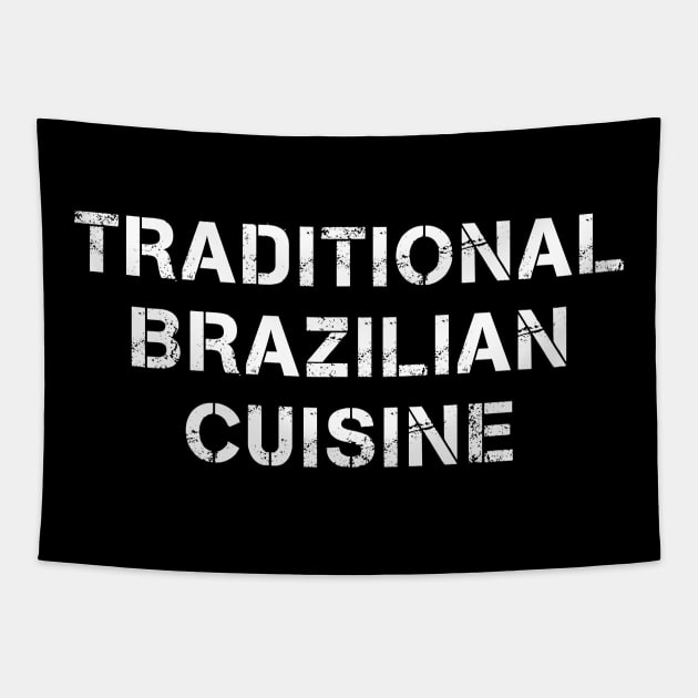 Traditional Brazilian Cuisine Text Tapestry by PallKris