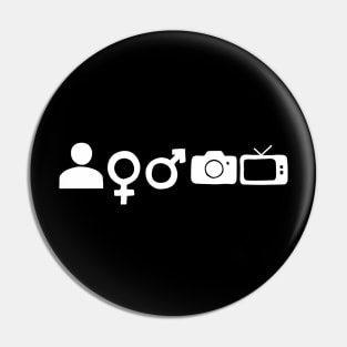 Person Woman Man Camera TV Pin