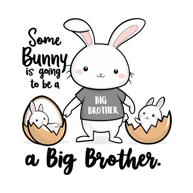 Big Brother Announcement Cute Bunny Family Design by Firesquare