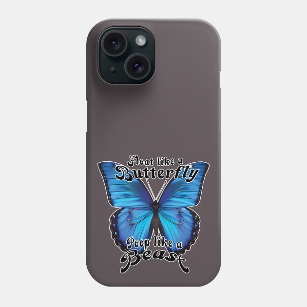 pooping butterfly pun Phone Case by DigiDreams