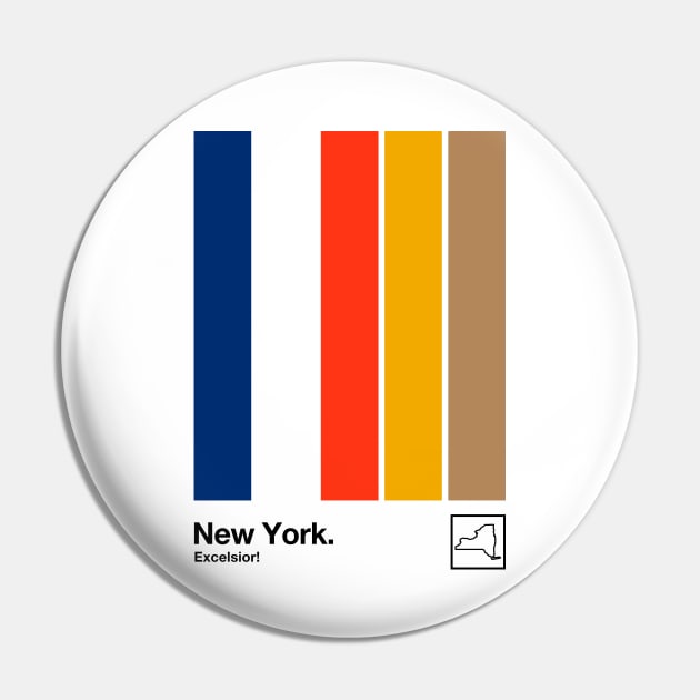 New York // Original Minimalist Artwork Design Pin by DankFutura