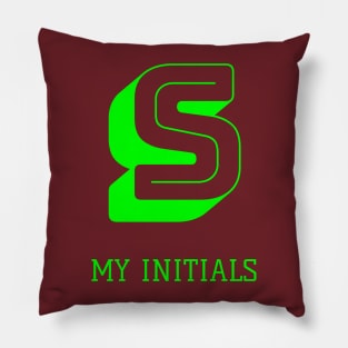 Letter S Initials Unique Name T-Shirt Pillow