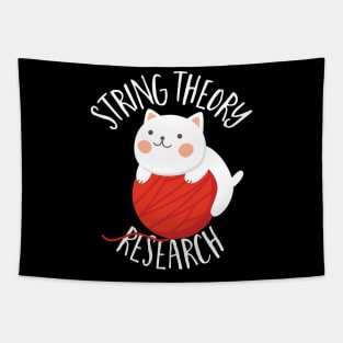 Kawaii Science Teacher Cat Crochet Knitting Physics Meme T-Shirt Tapestry