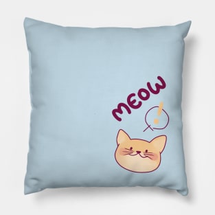 Meow Meow Silly Cat Pillow