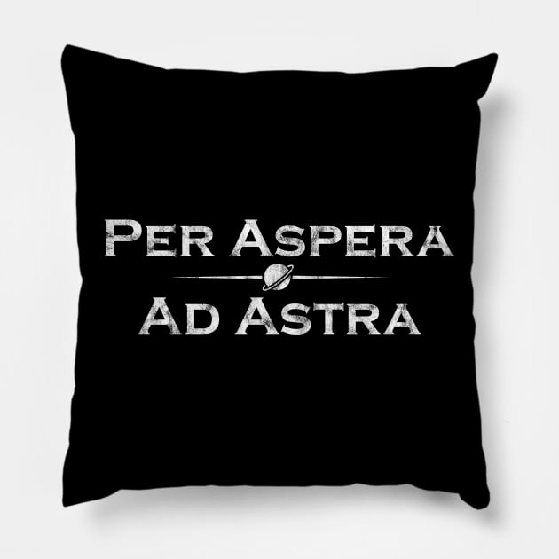 Latin - Per Aspera Ad Astra Pillow by Modern Medieval Design