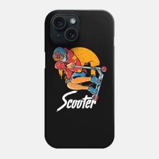 Cute & Funny Scooter Kid Riding Tricks Phone Case