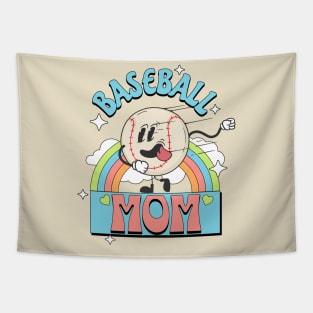 Retro Baseball Mom Shirt Tapestry