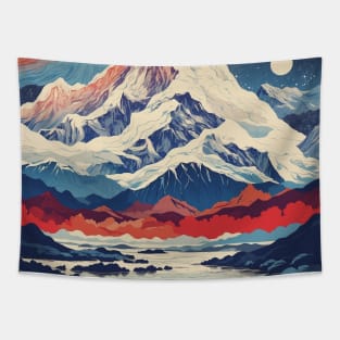 Chunwang Peak South Korea Starry Night Travel Tourism Retro Vintage Tapestry