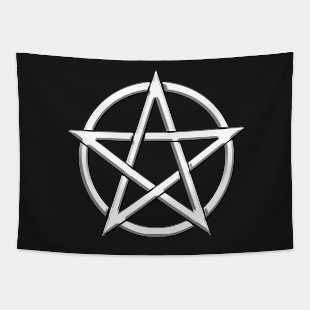 White Pentacle wicca symbol for when you're feeling Witchy Tapestry by hclara23