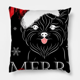 Merry Christmas Yorkshire Santa Gift For Dog Lover Pillow