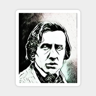 Frédéric Chopin Black and White Portrait | Frédéric Chopin Artwork 3 Magnet